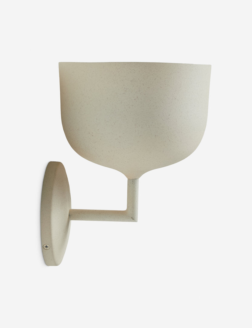 #color::sand | Side profile of the Talley modern sculptural wall sconce.