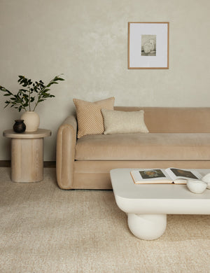 Taos Handwoven Wool Rug Swatch, Ivory
