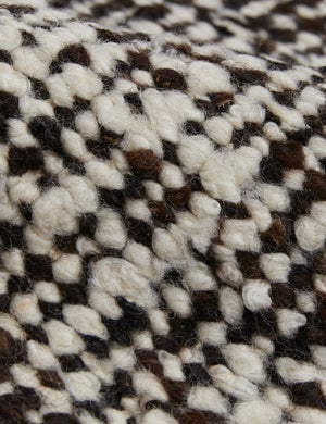 The handwoven construction of the Taos espresso rug