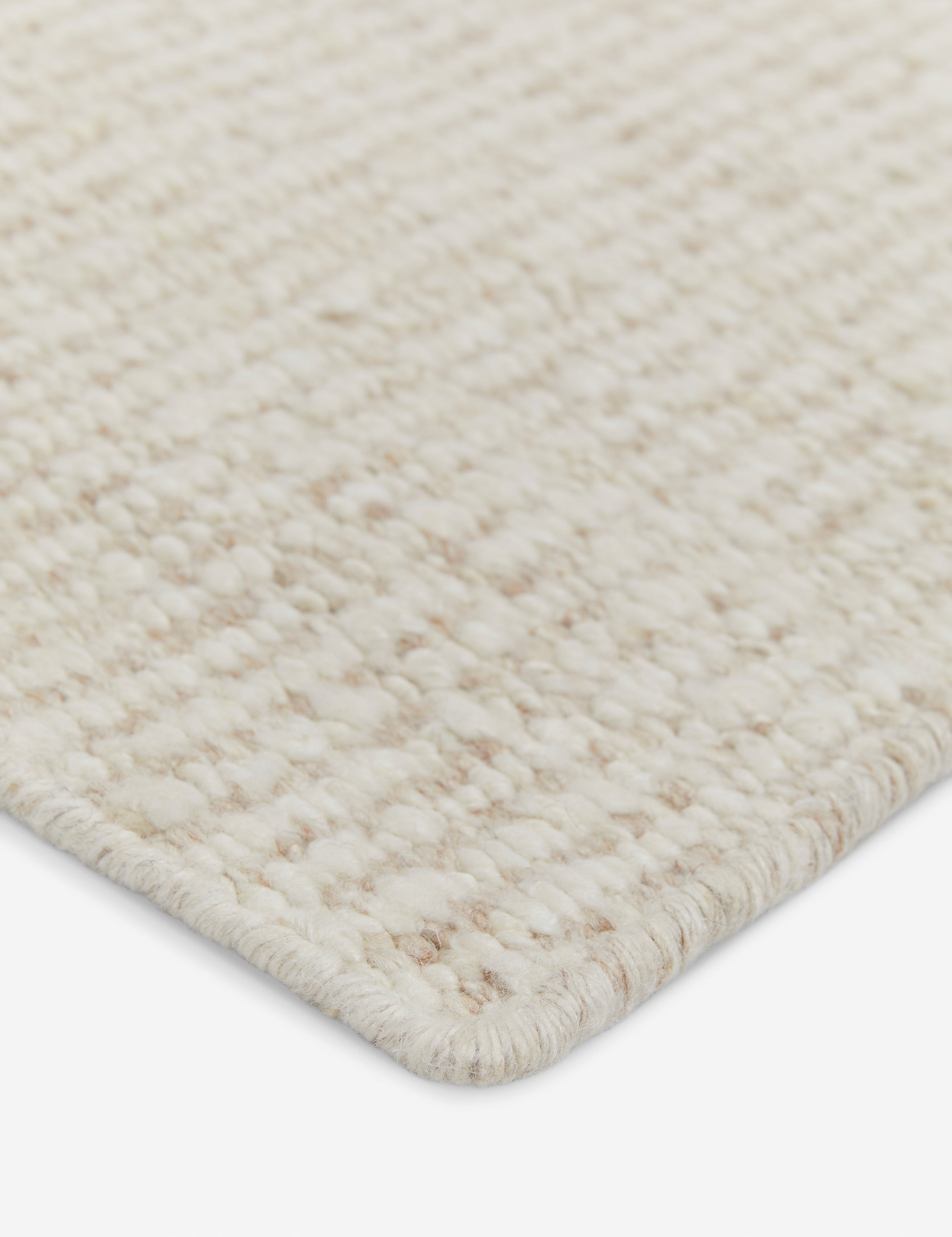 Taos Handwoven Wool Rug Swatch, Ivory
