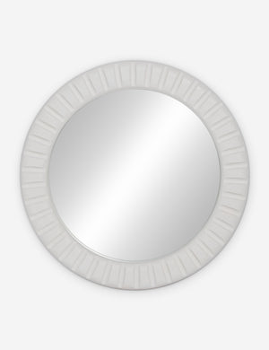 Tapp white framed round wall mirror