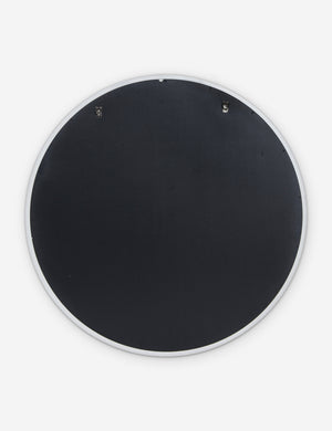 Back of the Tapp white framed round wall mirror