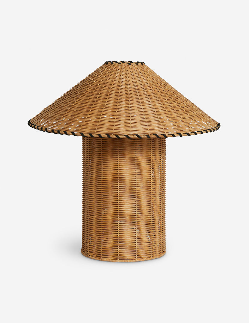 #color::natural | Terrene Woven Rattan Table Lamp by Elan Byrd.