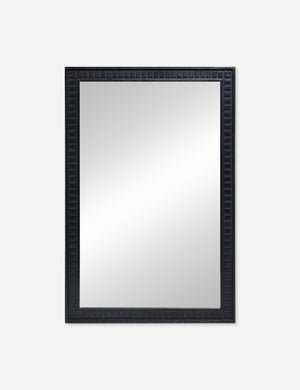 Thelma black carved wood framed mirror