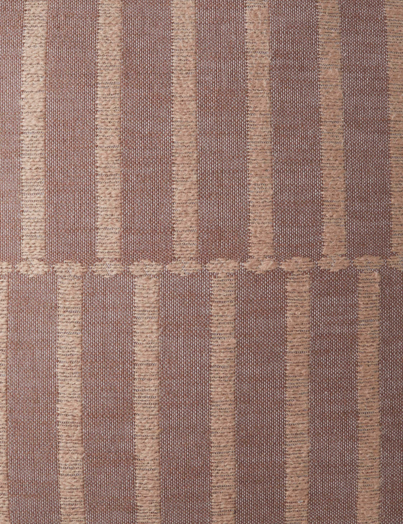 #color::blush #style::square #style::lumbar | Close up of the Thisbe offset stripe pillow pattern.