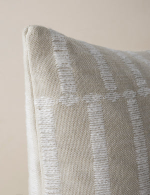 Corner of the Thisbe offset stripe pillow.