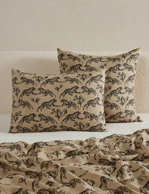 Tiger hemp fabric standard and euro sized pillow sham