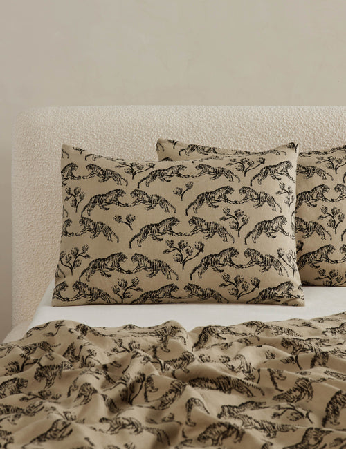 #size::standard #size::king | Tiger hemp fabric pillow sham