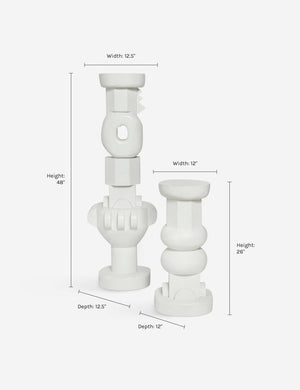 Dimensions on the toivo short and tall pedestals