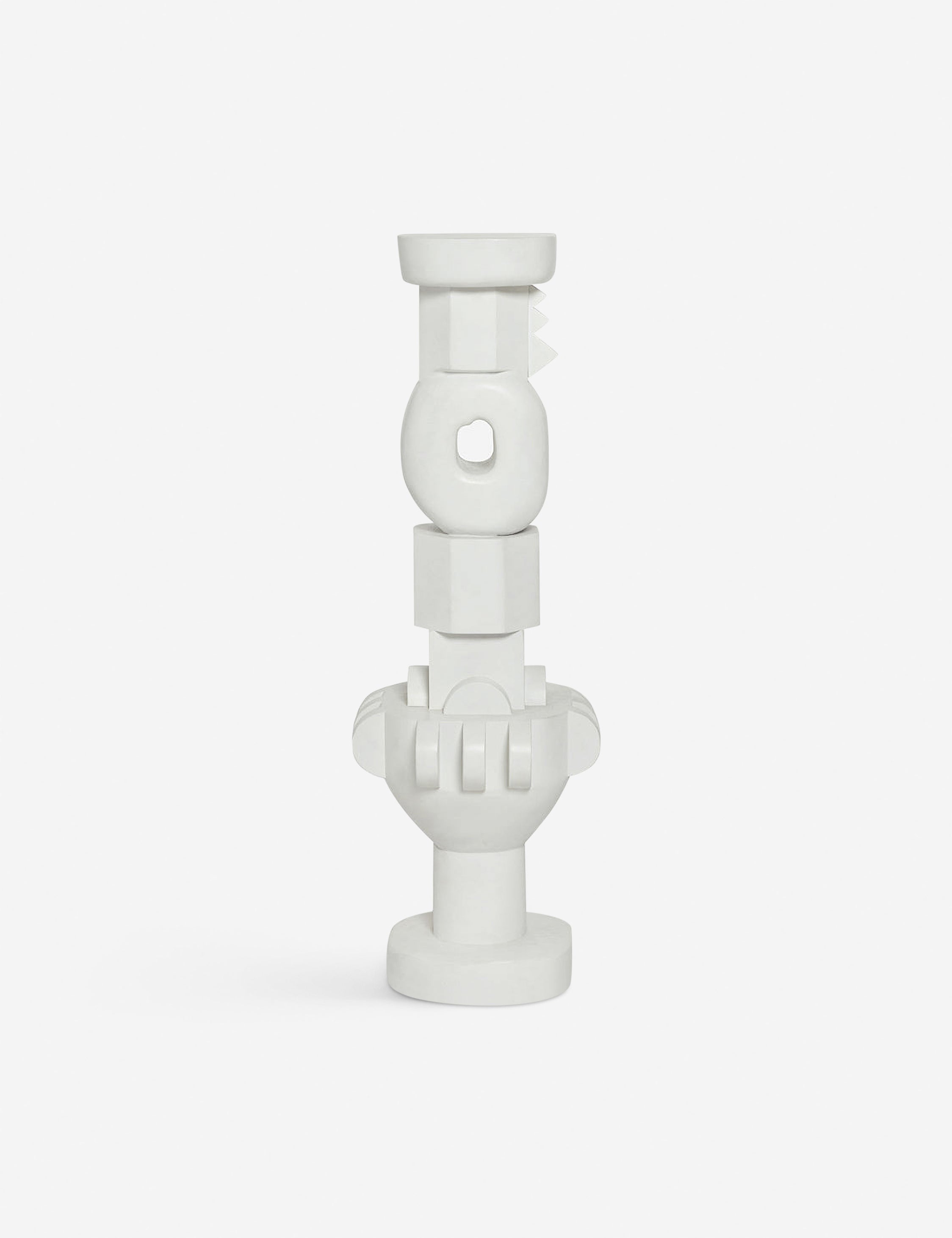 #size::tall | Toivo tall white mango wood sculptural pedestal by Sarah Sherman Samuel