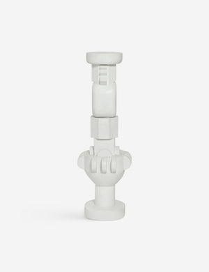 Angled view of the toivo tall pedestal