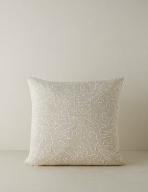 Topos Square Linen Throw Pillow by Elan Byrd.