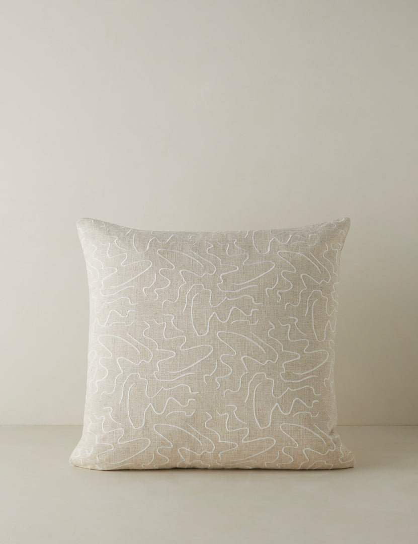 #style::square | Topos Square Linen Throw Pillow by Elan Byrd.