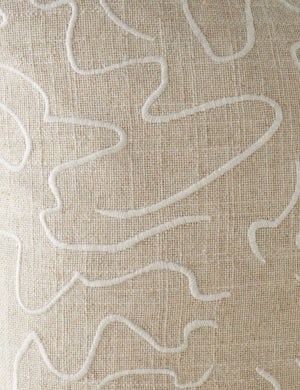 Close up of the patter of the Topos Linen Pillow by Elan Byrd