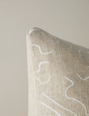 Corner of the Topos Linen Pillow by Elan Byrd.