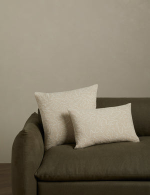 Topos square and linen sized throw pillows by Elan Byrd.