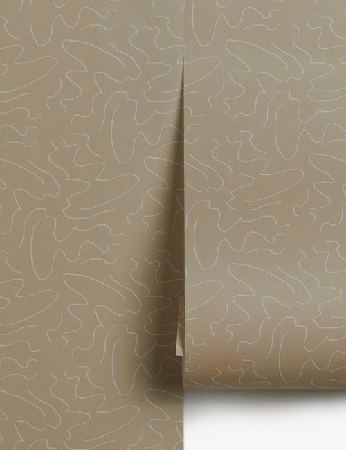 #color::natural | Topos Abstract Line Patterned Wallpaper by Élan Byrd