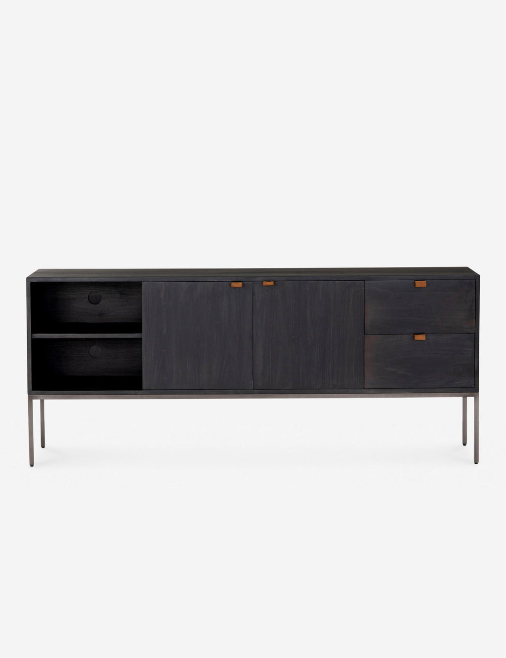 Rosamonde Wood Media Console with Storage