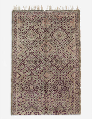 Vintage Moroccan Hand-Knotted Wool Rug No. 37, 6'8