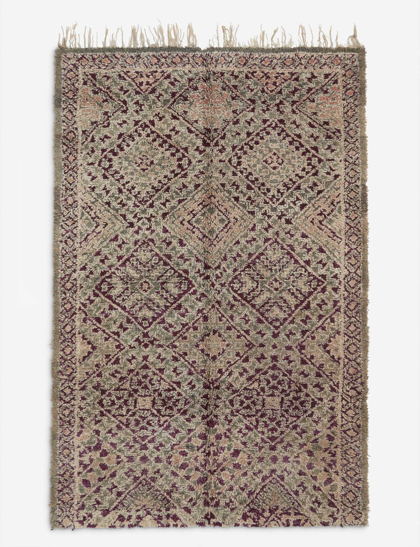 Vintage Moroccan Hand-Knotted Wool Rug No. 37, 6'8" x 10'4"