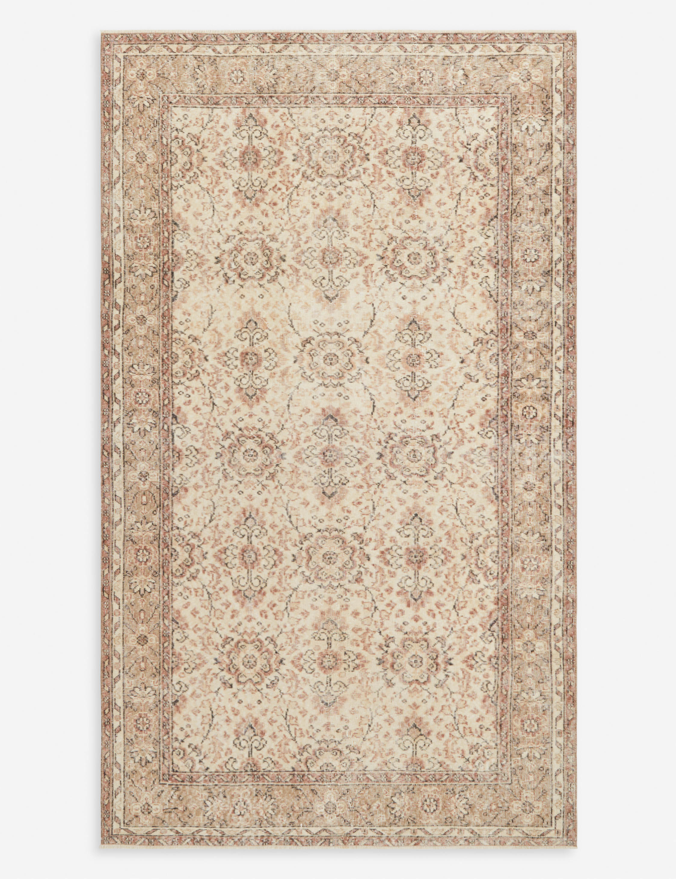 Vintage Turkish Hand-Knotted Wool Rug No. 290, 5'3" x 9'1"