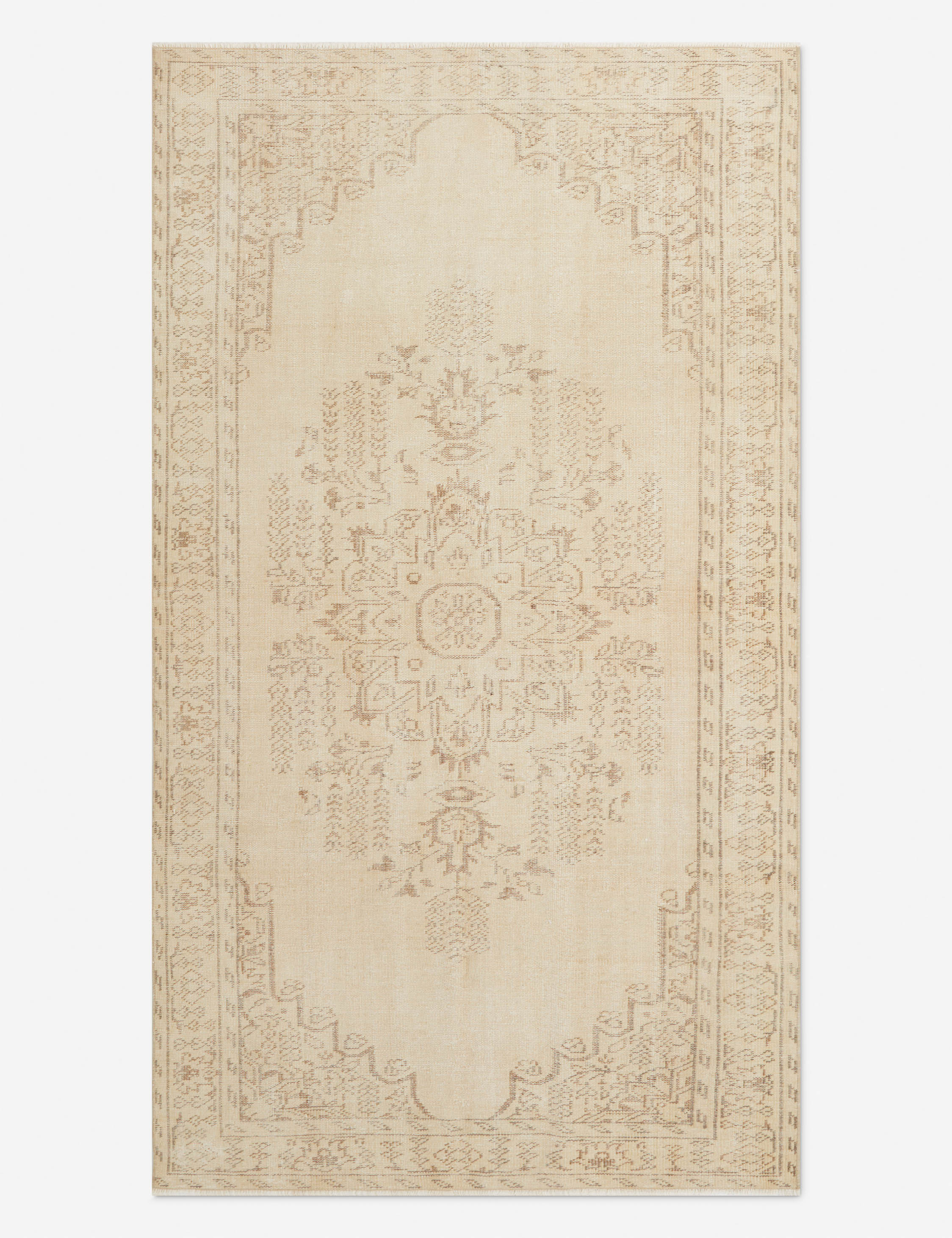Vintage Turkish Hand-Knotted Wool Rug No. 327, 5'3" x 9'5"