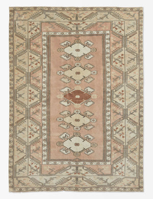 Vintage Turkish Hand-Knotted Wool Rug No. 153, 6'6