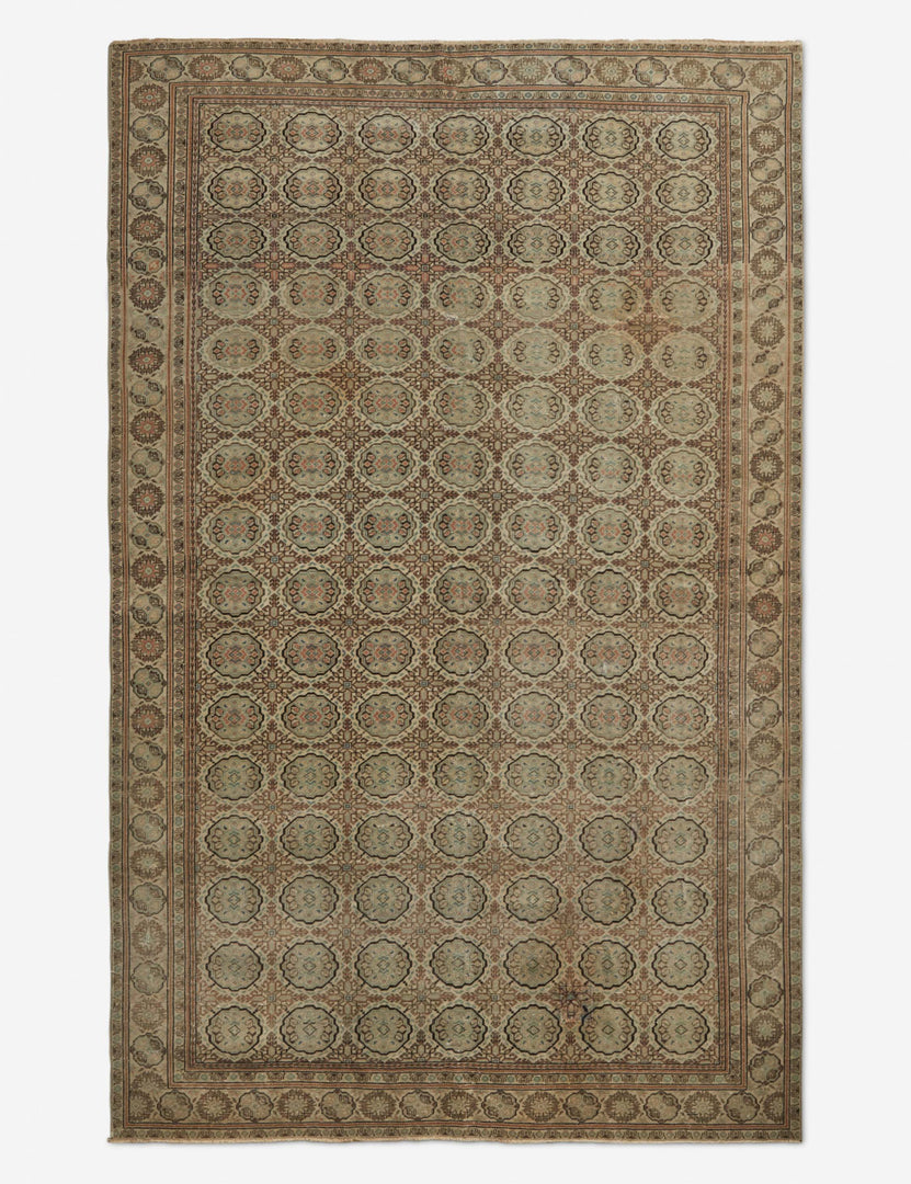 Vintage Turkish Hand-Knotted Wool Rug No. 169, 6'1" x 9'1"