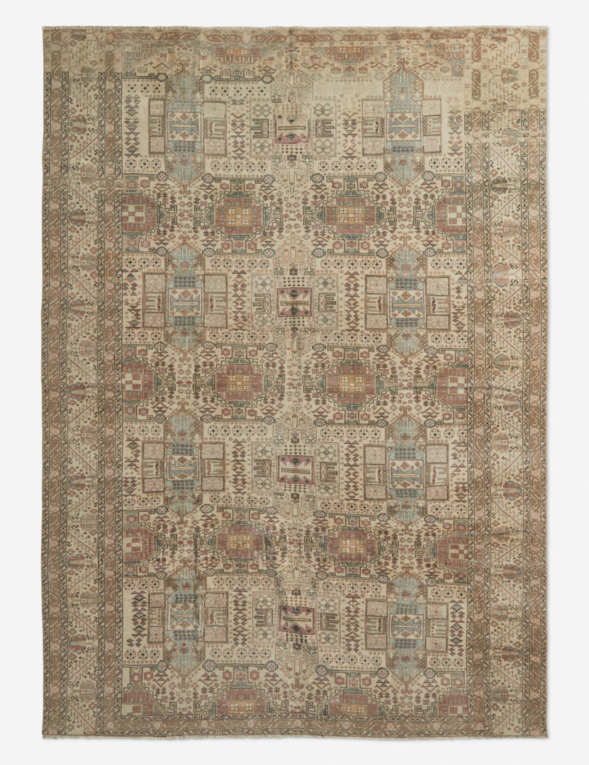 Vintage Turkish Hand-Knotted Wool Rug No. 177, 6'6" x 8'8"
