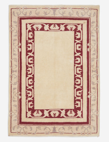 Vintage Turkish Hand-Knotted Wool Rug No. 256, 2'9" x 4'