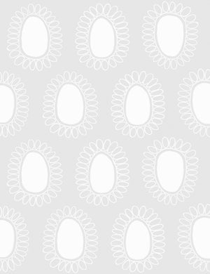 Garden Flower Wallpaper by Susan Hable Swatch, Gray