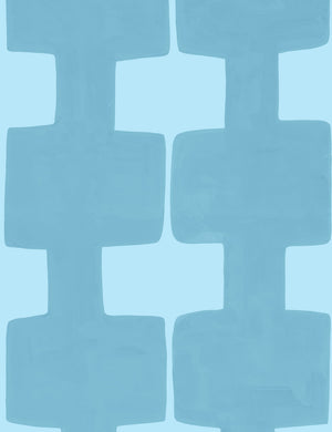 Modern Blocks Wallpaper by Paule Marrot, Blue, Swatch