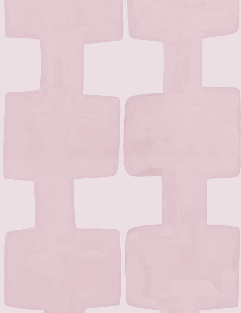 Modern Blocks Wallpaper by Paule Marrot, Pink, Swatch