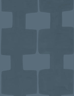 Modern Blocks Wallpaper by Paule Marrot, Navy, Swatch
