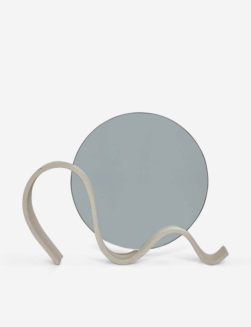 #color::speckled | Round Wavee Table Mirror by SIN Ceramics