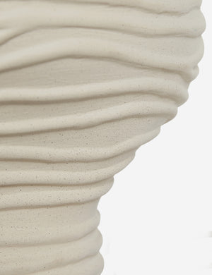 Close up of the Wrinkle ceramic table lamp by Sarah Sherman Samuel.