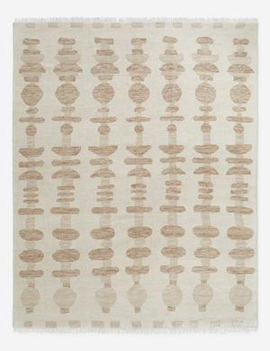 Yana hand-knotted organic pattern wool rug.