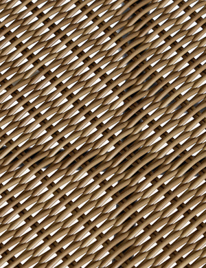 Texture of the wicker weave of the Ziggy modern wicker outdoor dining chair by Sarah Sherman Samuel.