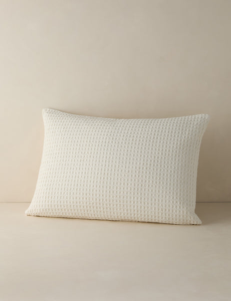 #color::white #size::king #size::standard | Zuma white waffle weave sham by pom pom at home