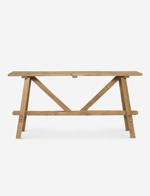 Arlene craftsman-style antiqued teak wood console table