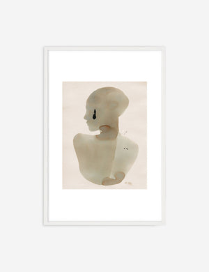 Sara singh back drop portrait neutral toned wall art by Stampa