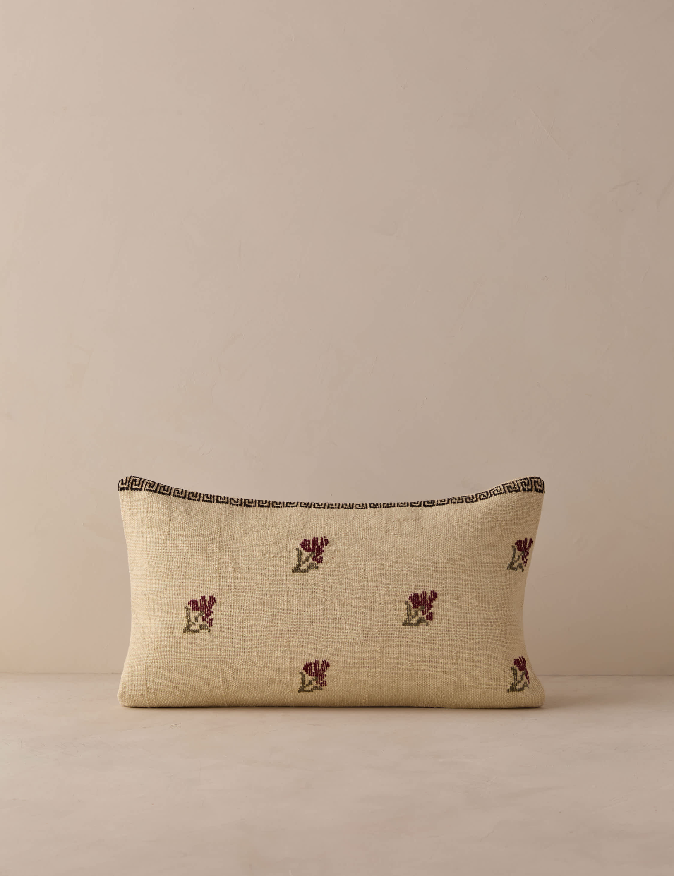 Vintage Lumbar Pillow No. 332, 12" x 20"
