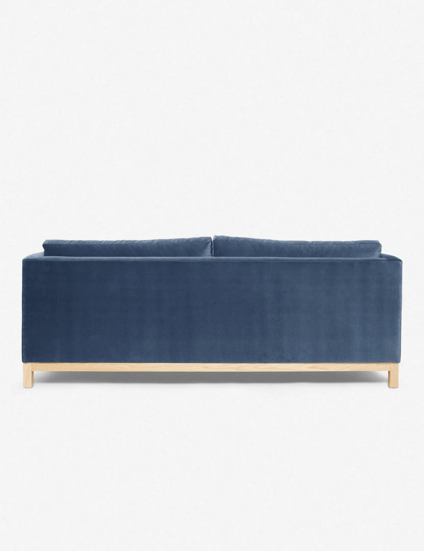 #size::84-W #size::96-W #color::harbor | Back of the Harbor Blue Velvet Hollingworth Sofa