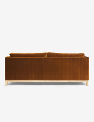 Back of the Cognac Velvet Hollingworth Sofa