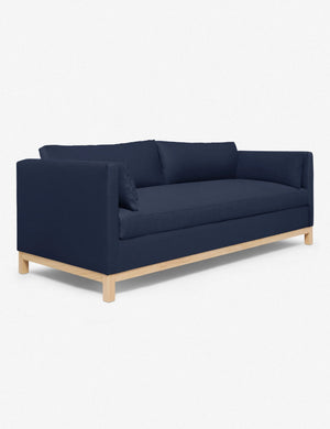 Angled view of the Dark Blue Hollingworth Sofa