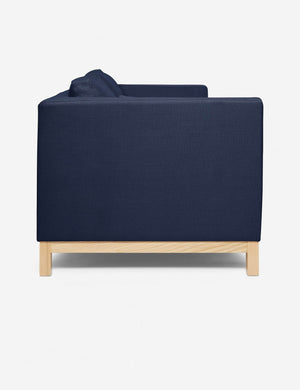 Side of the Dark Blue Hollingworth Sofa