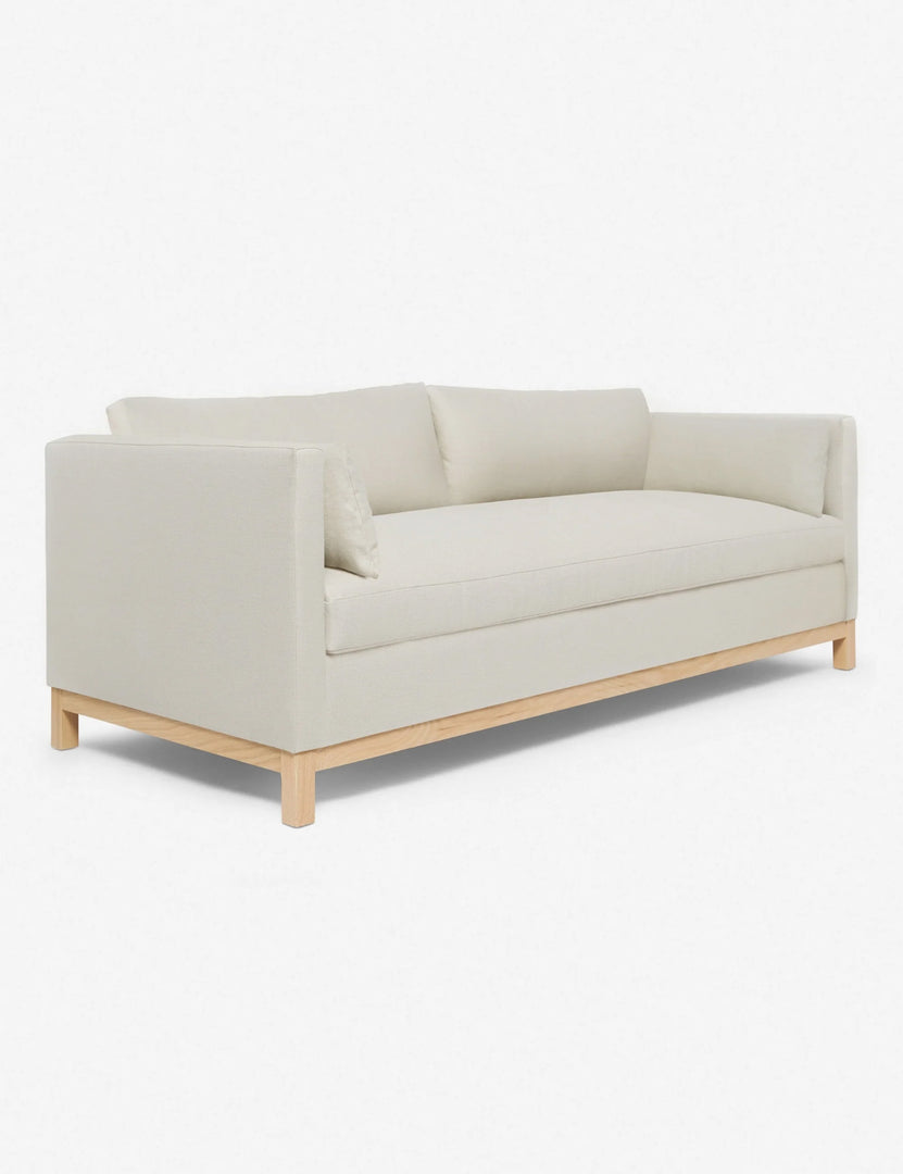 #size::84-W #size::96-W #color::natural | Angled view of the Natural Hollingworth Sofa