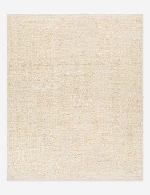 Back of the Malone textured ivory hand-knotted wool runner rug