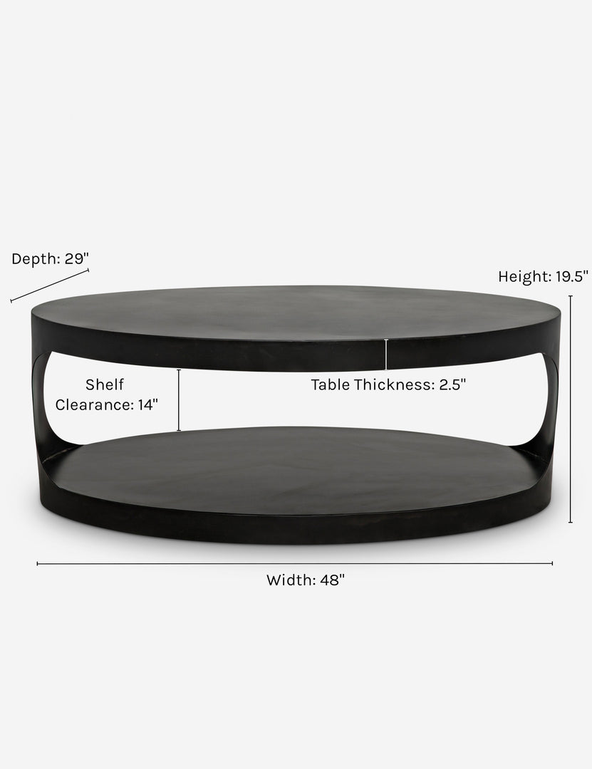 Leigha Oval Open Shelf Coffee Table
