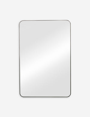 Lyta rectangular black framed wall mirror with rounded corners